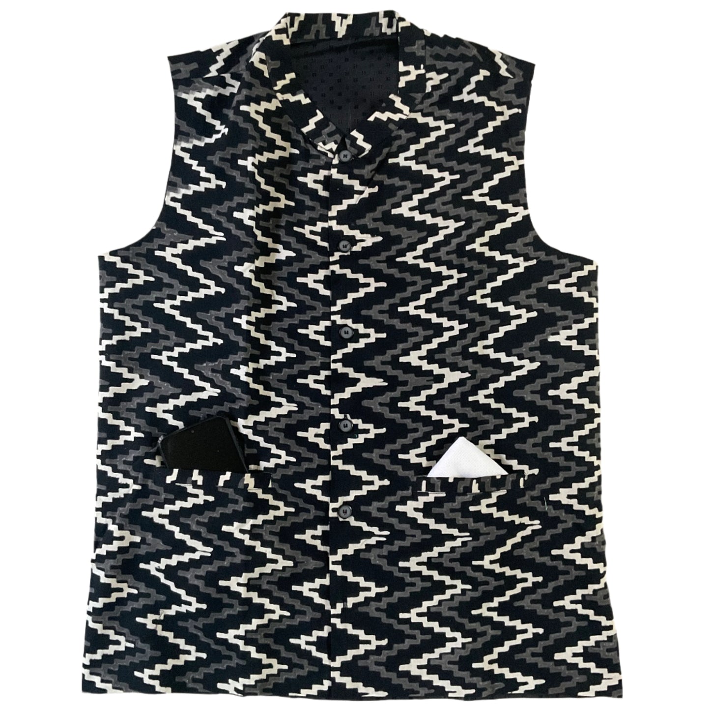 Veeraj Black Cotton Waistcoat – Classic Ethnic Layering with a Modern Edge