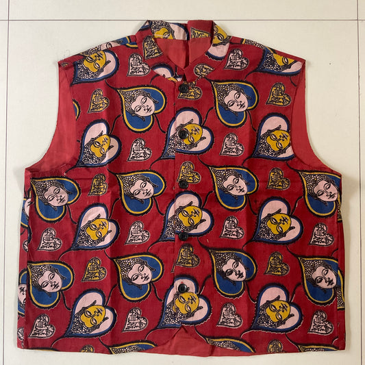 Veeraj Maroon Cotton Jacket Pair – Contemporary Ethnic Layering for Him & Her