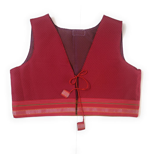 Reversible Handwoven Khann Cotton Jacket / Waistcoat / Koti