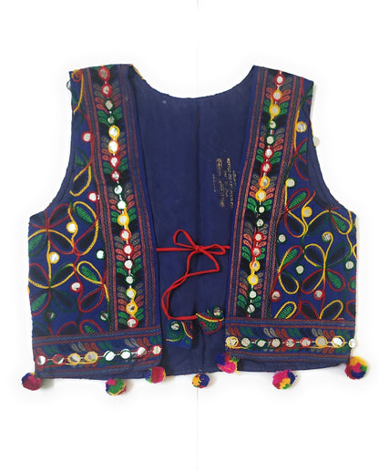 Gomthi Handcrafted Navratri Jacket – Blue