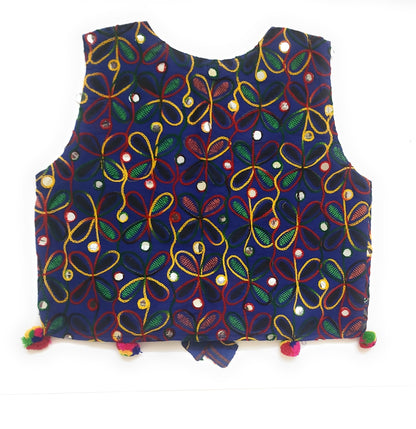 Gomthi Handcrafted Navratri Jacket – Blue