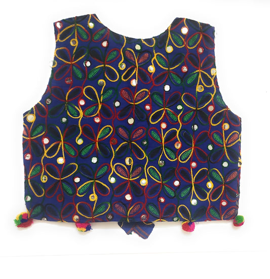 Gomthi Handcrafted Navratri Jacket – Blue