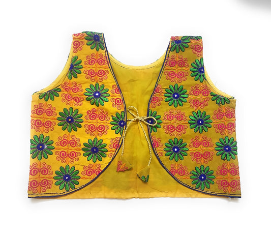 Gomthi Embroidered Multicolor Waistcoat Jacket – Cotton Ethnic Koti