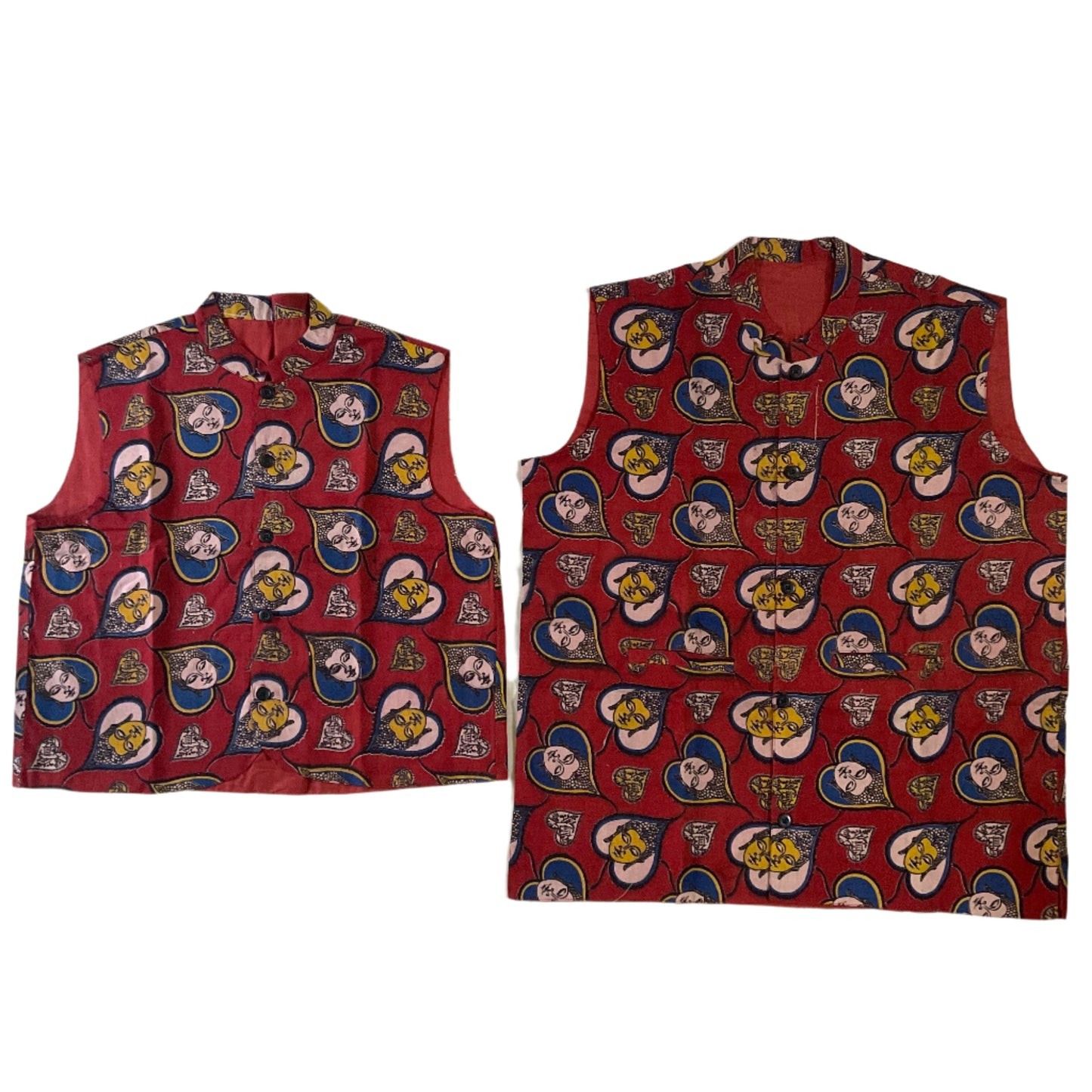Veeraj Maroon Cotton Jacket Pair – Contemporary Ethnic Layering for Him & Her