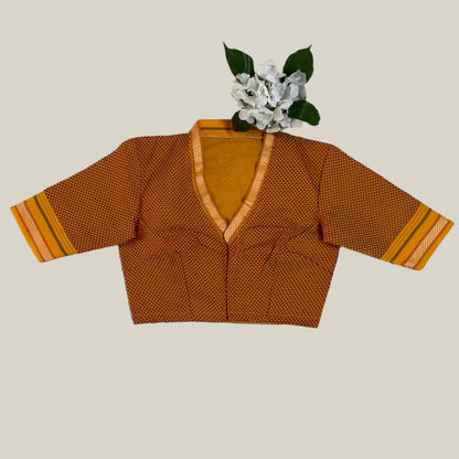 V-Neck Cotton Silk KHANN Blouse