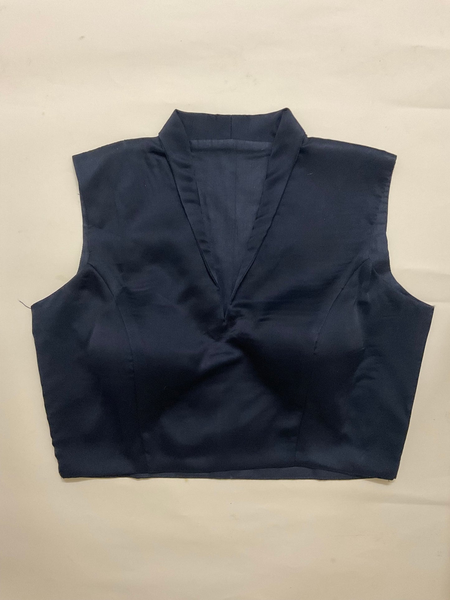 Black modal silk fusing blouse with blazer collar