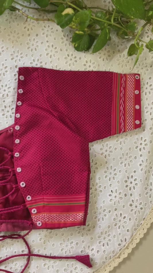 Elegant Craft – Kota Cotton Saree with Stitched Khann Blouse
